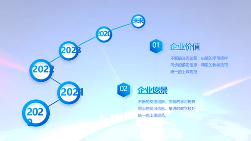 蓝色公司简介企业宣传工作总结PPT