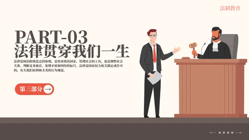 遵守法律维护法律主题教育通用PPT模板