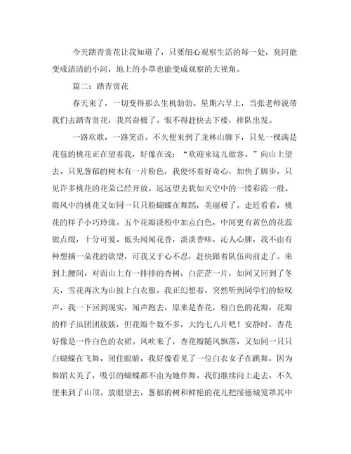 踏青赏花作文8篇