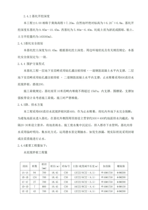 基坑排桩支护及开挖综合施工专题方案.docx