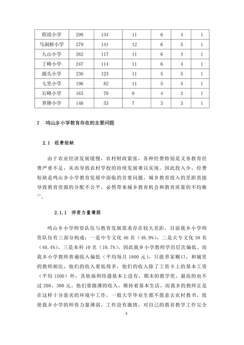 农村小学教育存在的问题及对策