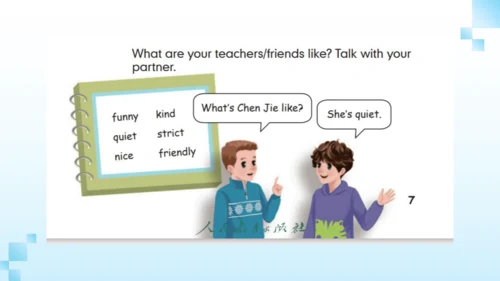 Unit1 What's he like? PartB  Let's talk&learn 课件(共
