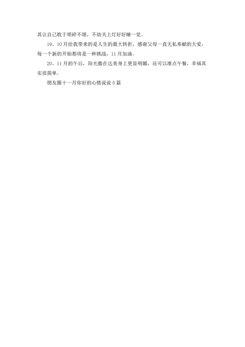 朋友圈十一月你好的心情说说5篇.docx