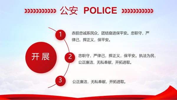蓝色大气公安部治安管理局动态PPT