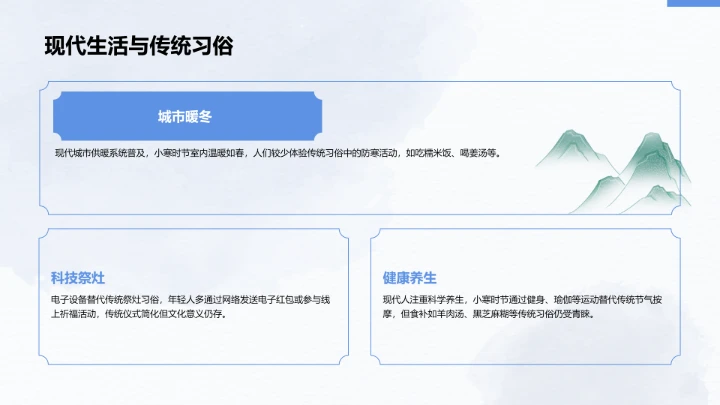 二十四节气小寒PPT模板