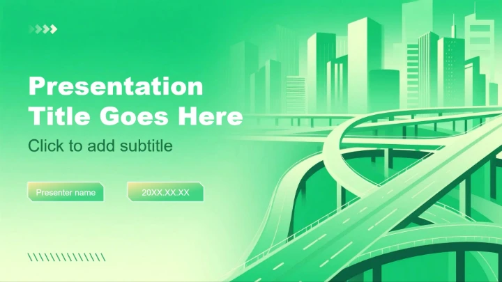 绿色商务风大学生就业发展报告PPT主题模板