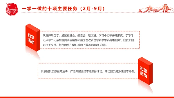 中国共青团一学一做五四青年节PPT模板