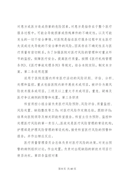 医疗风险预警管理方案.docx