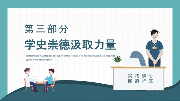 医德医风主题培训学史崇德PPT模板