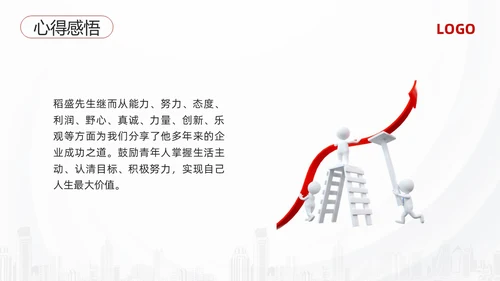 红黑简约3d活法稻盛和夫PPT模板宣传PPT动态PPT读书分享