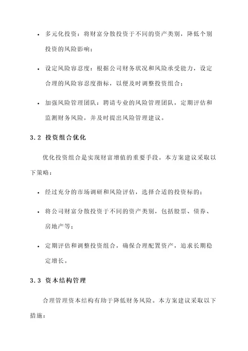 公司财富管理方案