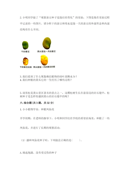 科学四年级下册第一单元《植物的生长变化》测试卷【精选题】.docx