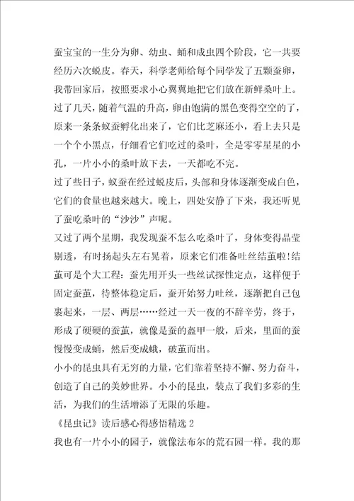 2023年昆虫记读后感心得感悟