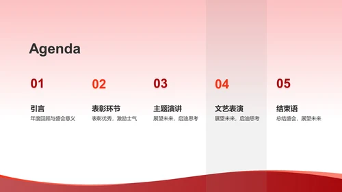红色商务风表彰庆典PPT模板
