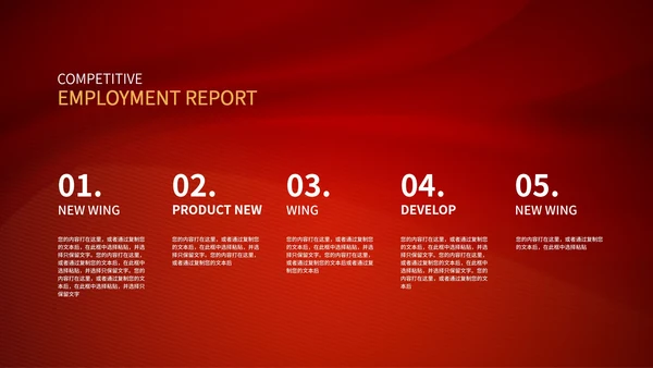 红色简约大气年终表彰大会PPT模板