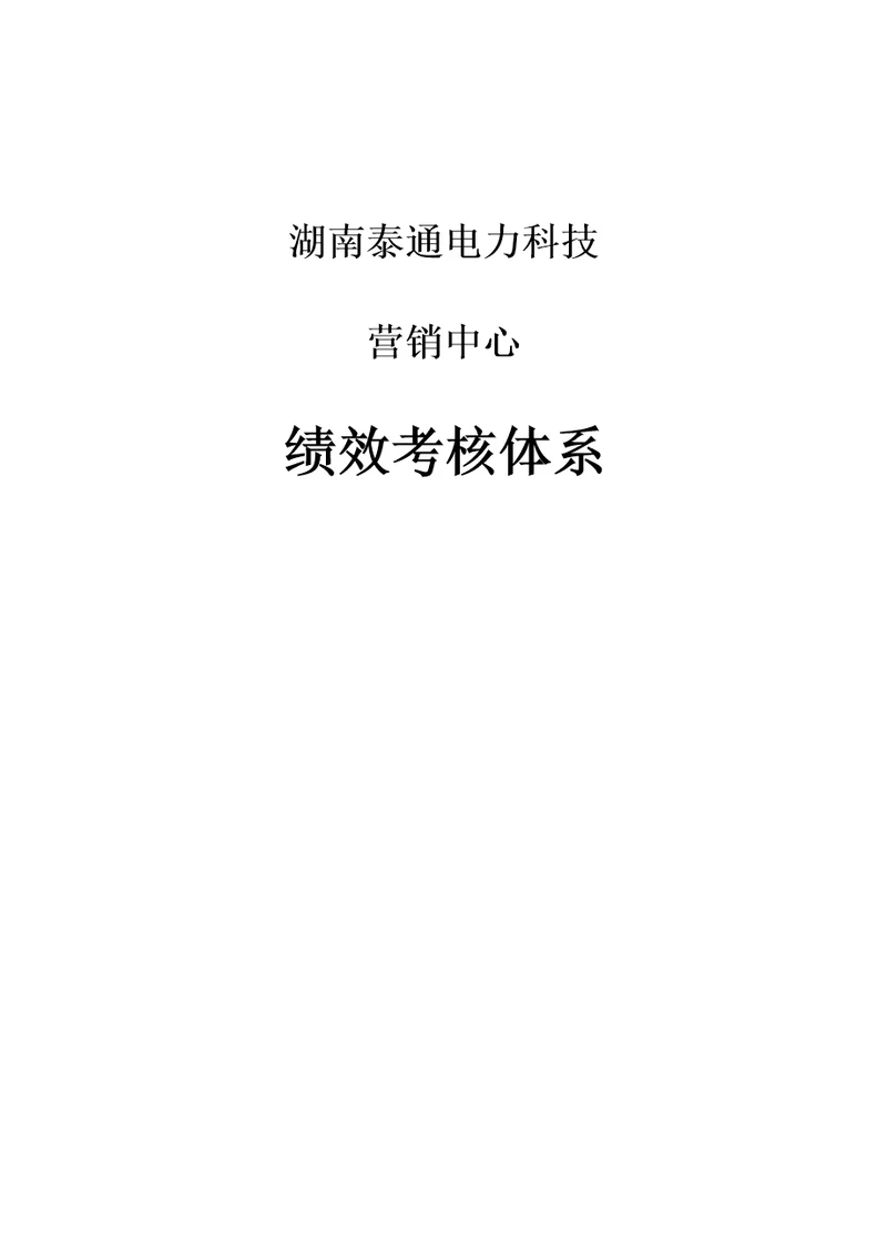 湖南某公司绩效考核体系document42页