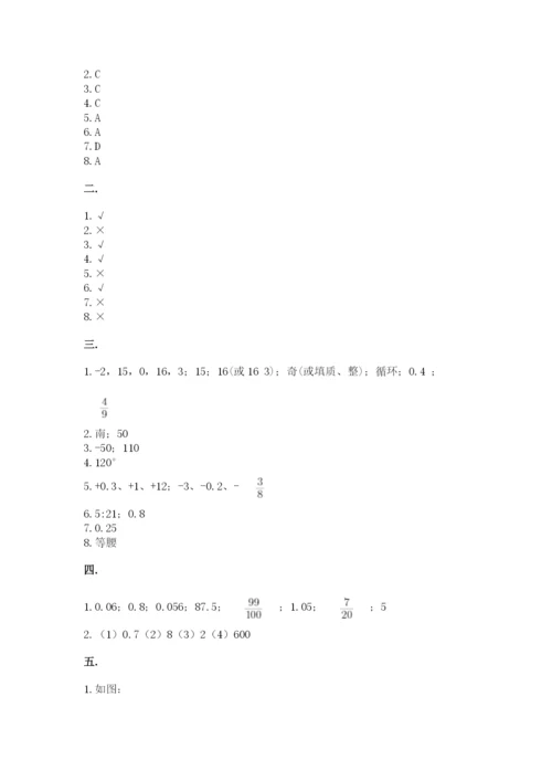 青岛版数学小升初模拟试卷及完整答案（名校卷）.docx