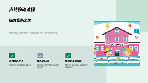 小学美术线条教学PPT模板