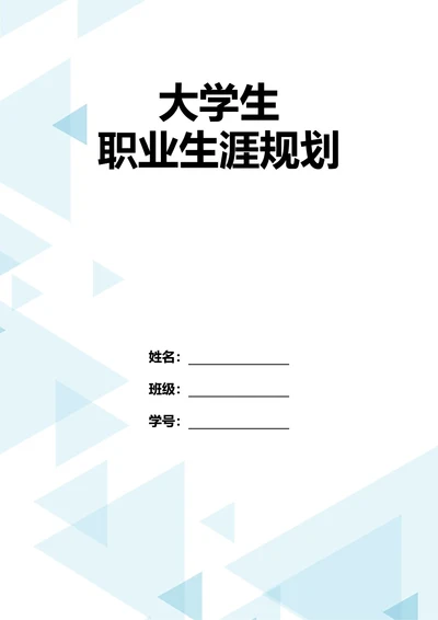 大学生职业生涯规划