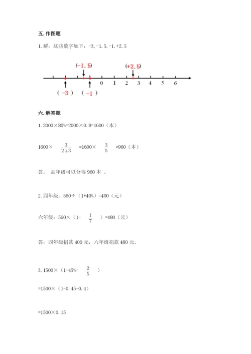 小学六年级下册数学期末卷及参考答案【培优】.docx