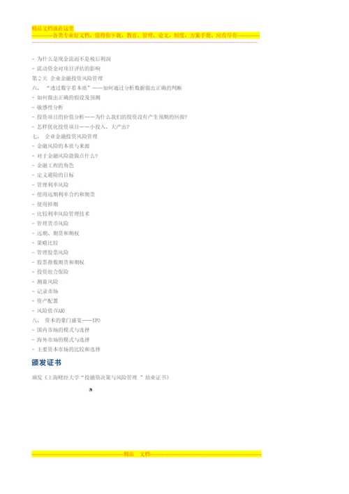 风险投资-风险评估-投融资决策与风险管理.docx