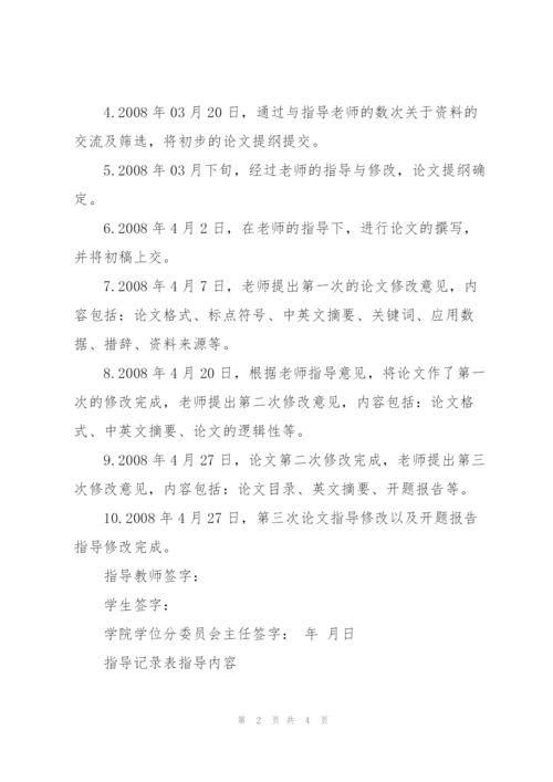 指导记录表指导内容.docx