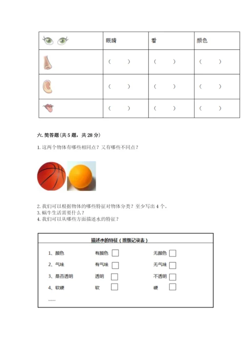 教科版一年级下册科学期末测试卷（历年真题）.docx