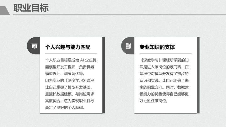 黑白简约计算机科学与技术专业大学生职业生涯规划展示