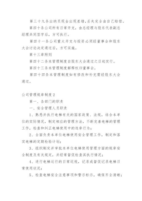 公司管理规章制度.docx