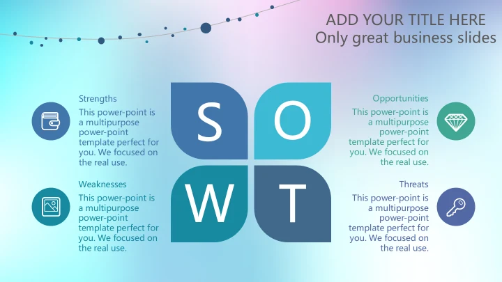 幻彩渐变英文商业计划书模板