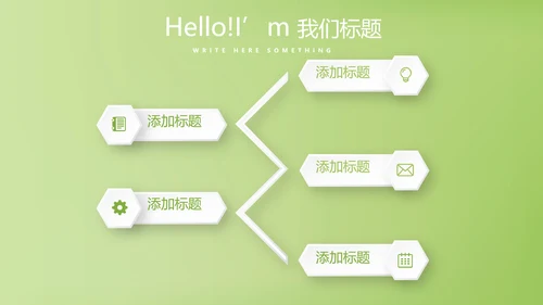 绿色简约时尚室内装饰设计展示PPT动态模板