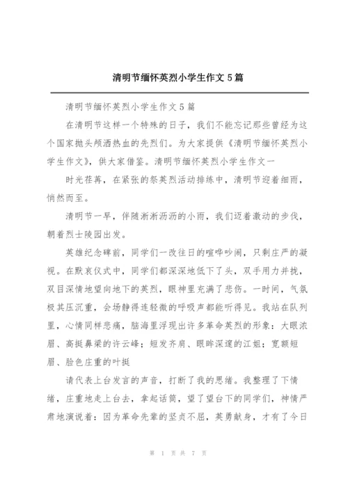 清明节缅怀英烈小学生作文5篇.docx