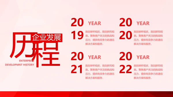红色喜庆公司企业宣传简介介绍PPT模板