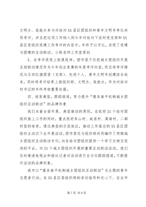 团市委青农工作汇报材料.docx