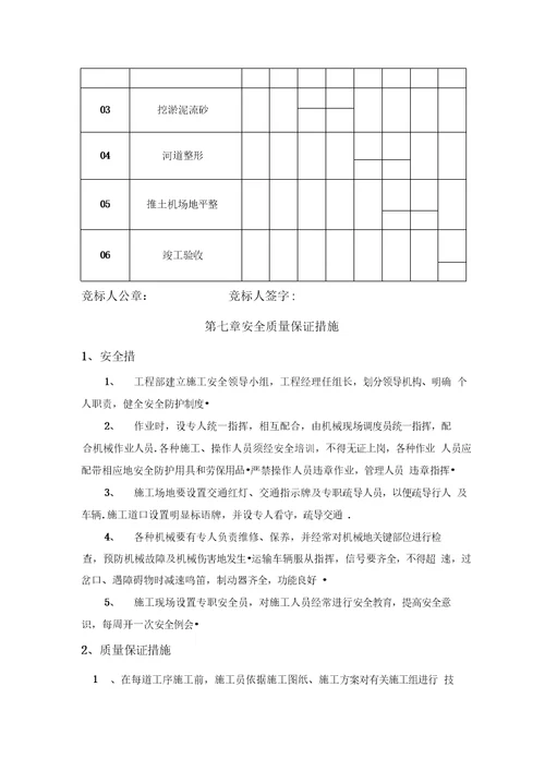 河道清理施工技术方案