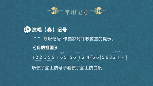 蓝色简约认识简谱说课课件PPT模板