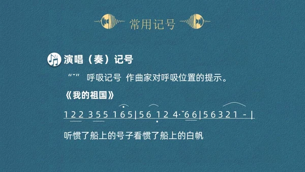 蓝色简约认识简谱说课课件PPT模板