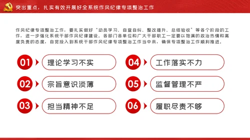 作风纪律专项整治工作从严治党廉政党课PPT模板