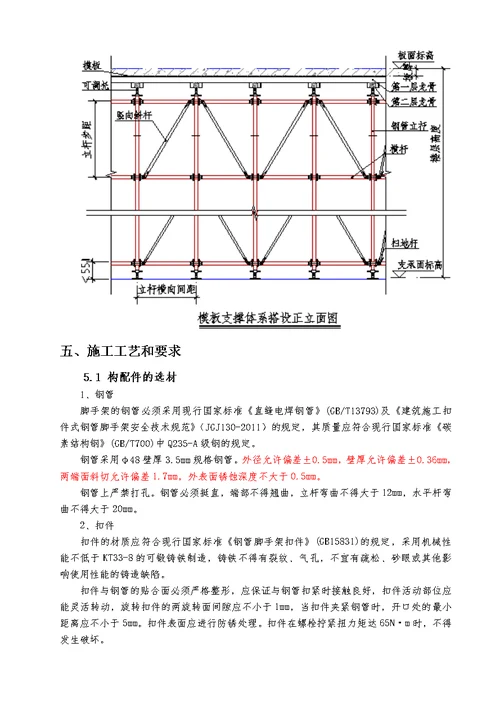 梁、板模板轮扣式钢管支撑施工方案(更改)