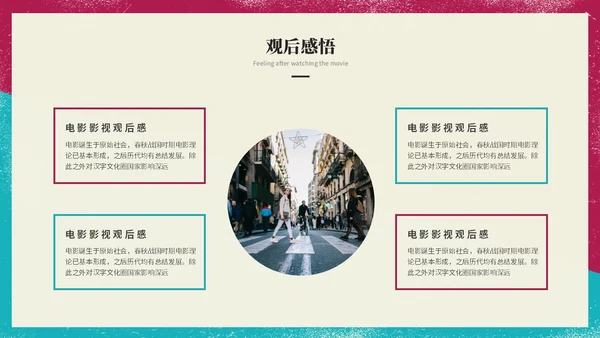 简约复古风电影介绍电影观后感电影推荐电影分享PPT模板