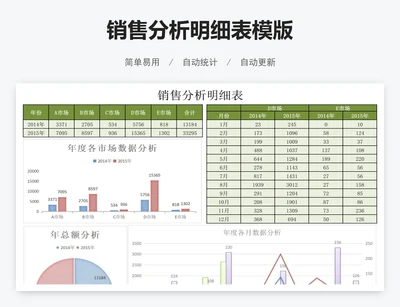 销售分析明细表模版