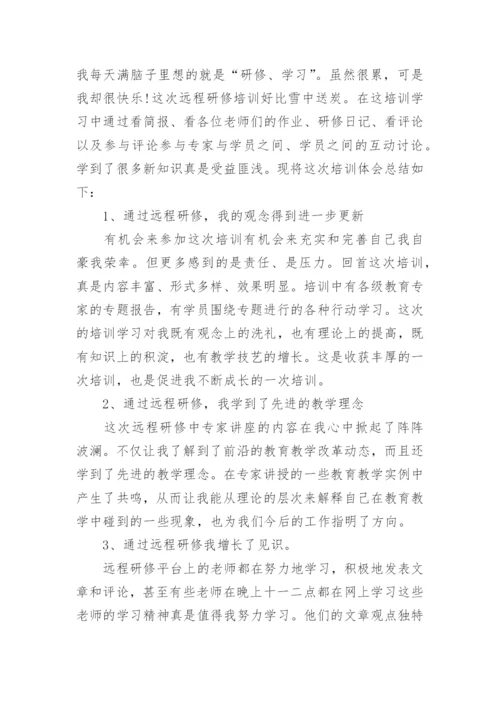 2023远程培训研修心得体会.docx