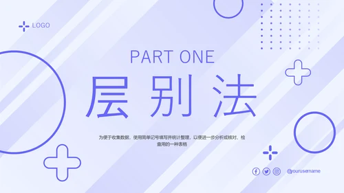 蓝色简约形状护理质量管理七大工具培训PPT模板