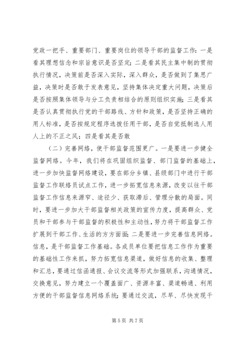 县干部监督工作大会领导讲话稿.docx