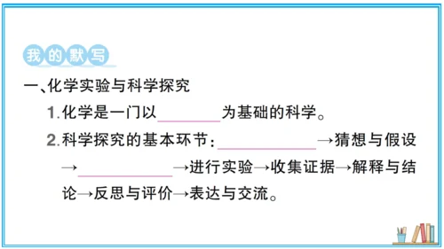 【同步默记本】人教版化学九上 第一单元 走进化学世界（课件版）