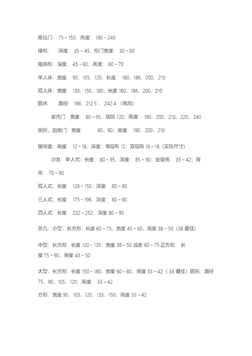 建筑工程常用数据