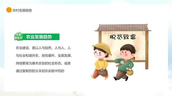 农业现代，农村现代化PPT模板