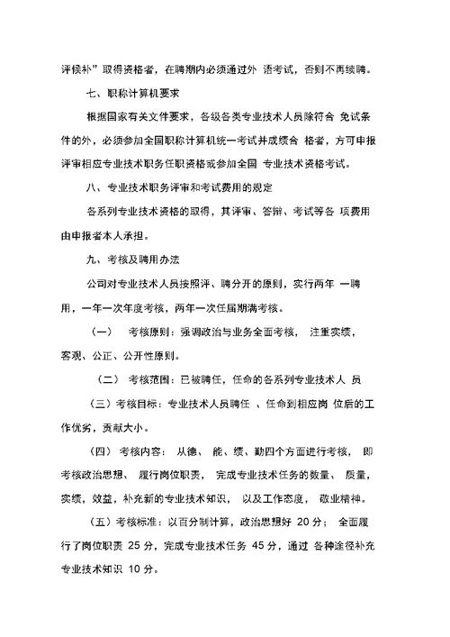 公司专业技术人员管理办法