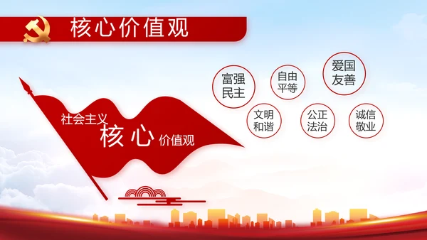 红色大气乡镇党建述职报告动态PPT