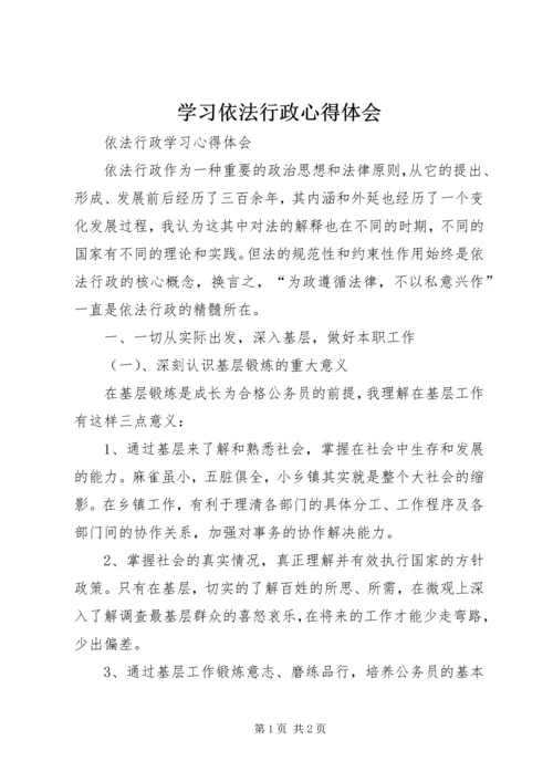 学习依法行政心得体会 (3).docx